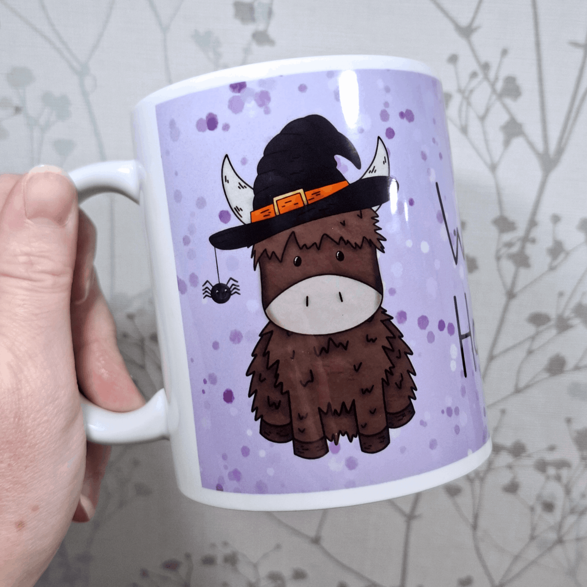 Witching Hour Fuel – Halloween Highland Cow Mug
