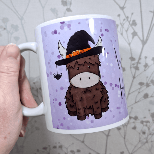 Witching Hour Fuel – Halloween Highland Cow Mug