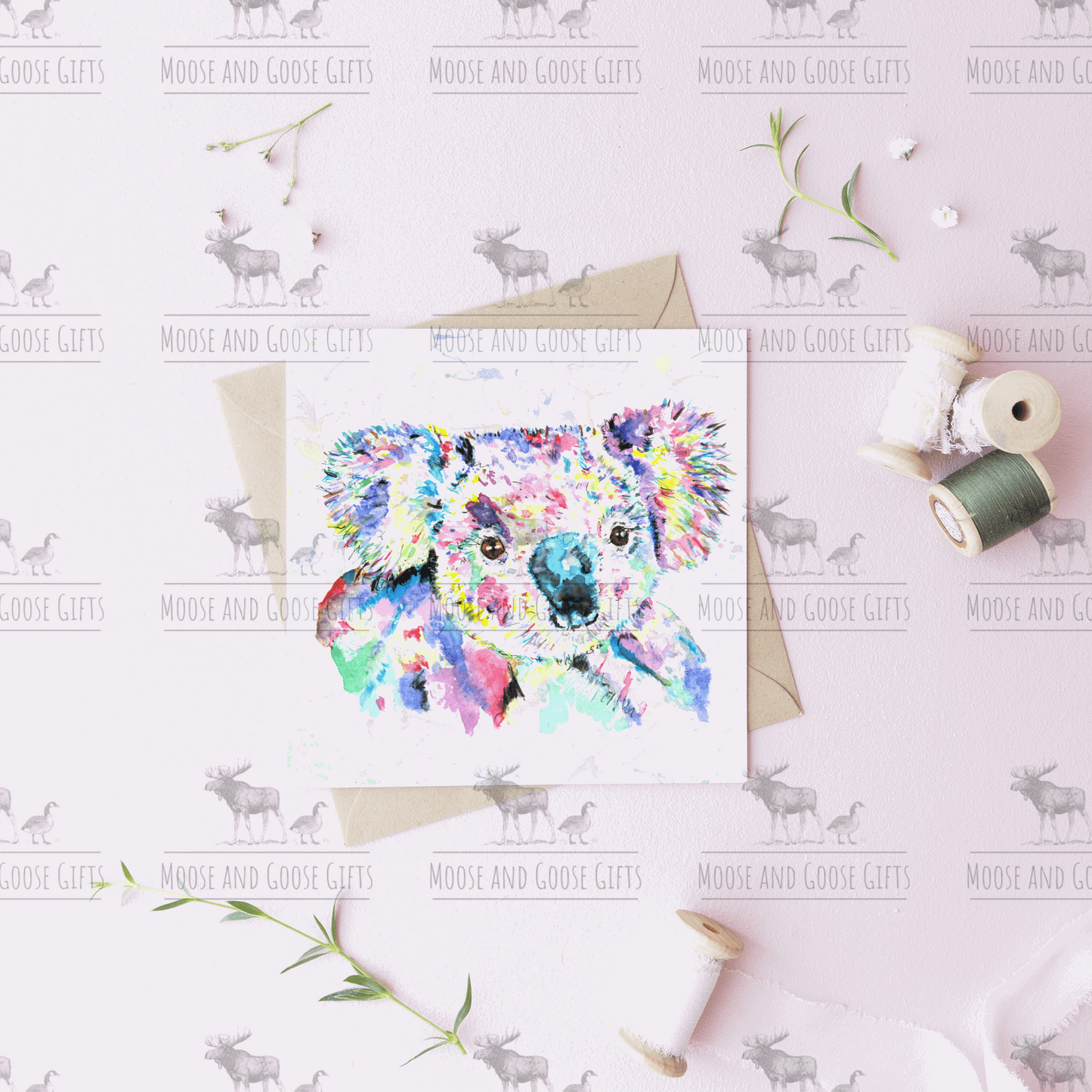 Watercolour koala card - Moose and Goose Gifts