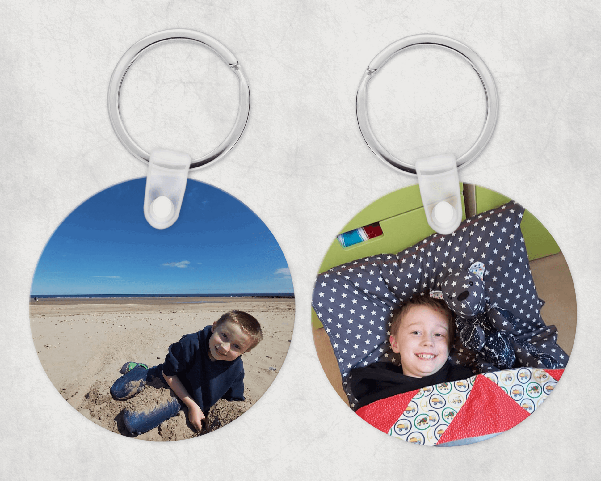 Photo keyring - Round double sided - Sew Tilley