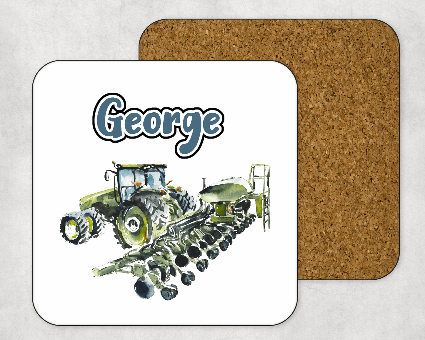 Tractor coaster, personalised coaster - countryside farm life