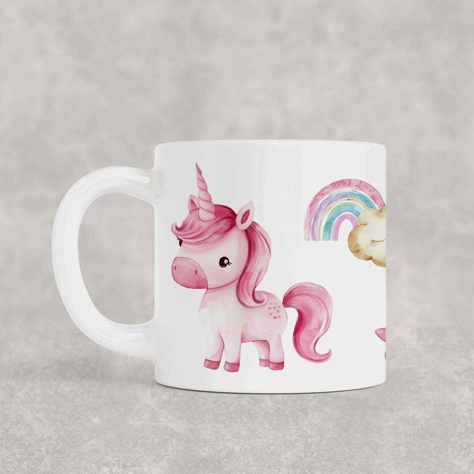 Unicorn Toddler Mug – Personalised 6oz Children’s Mug – Shatterproof Polymer