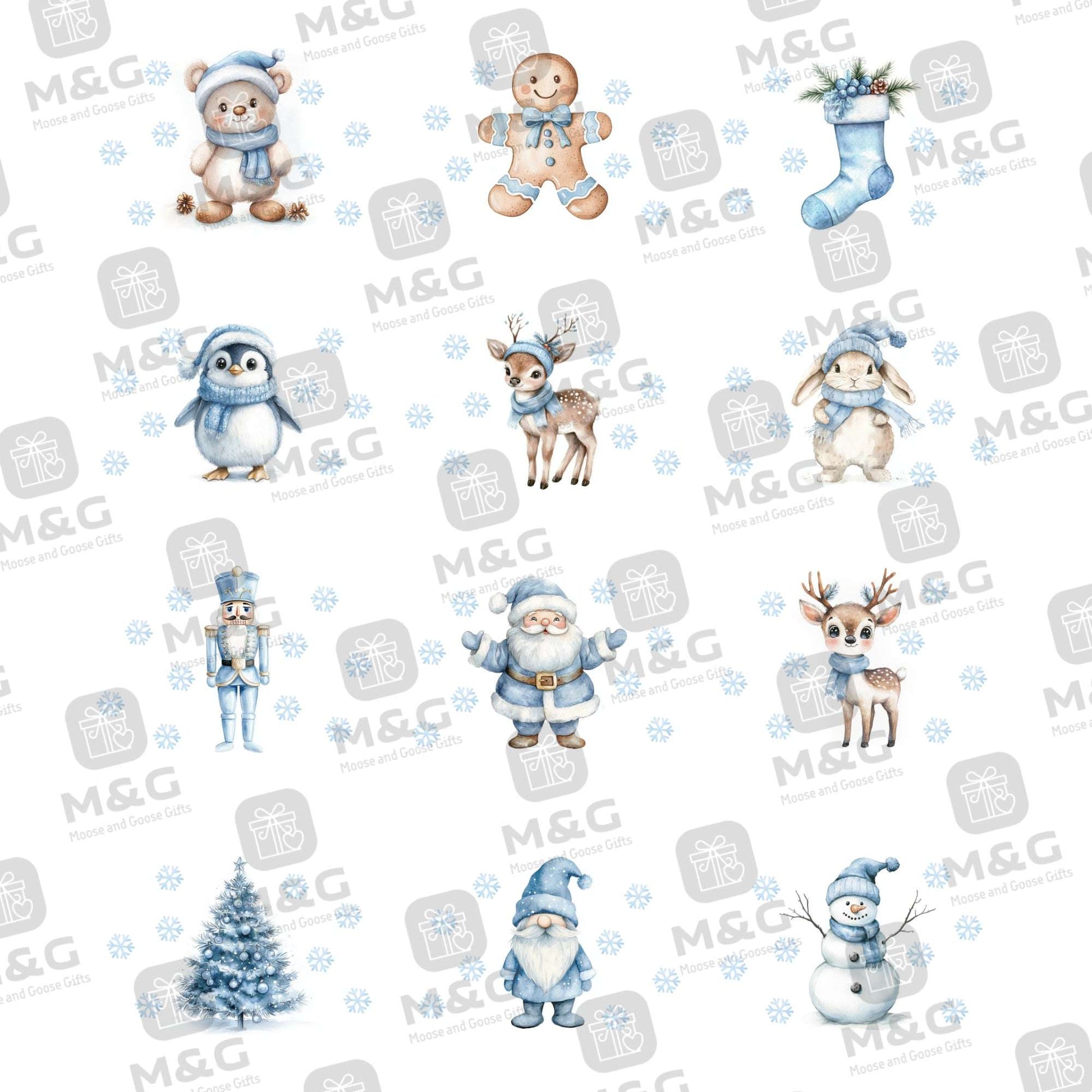 Personalised Ceramic Christmas Ornaments - Blue