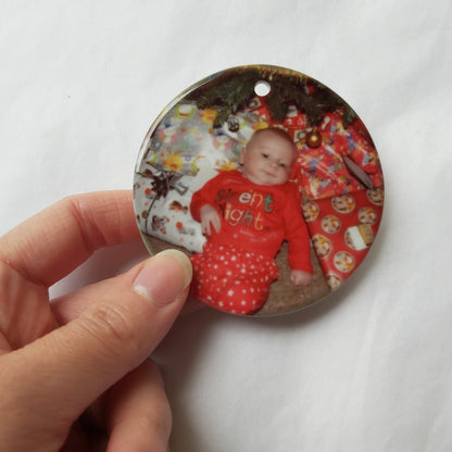 Photo christmas ornament - Sew Tilley