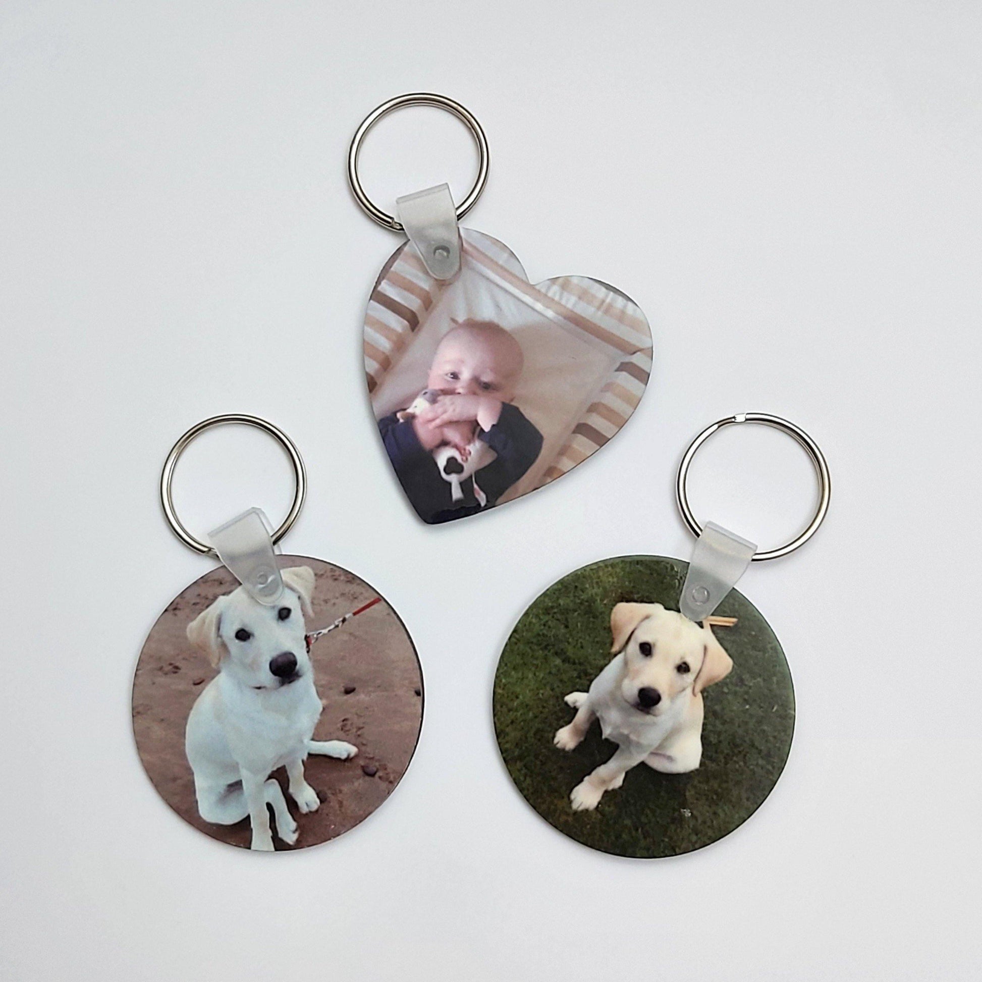 Photo keyring - Round double sided - Sew Tilley