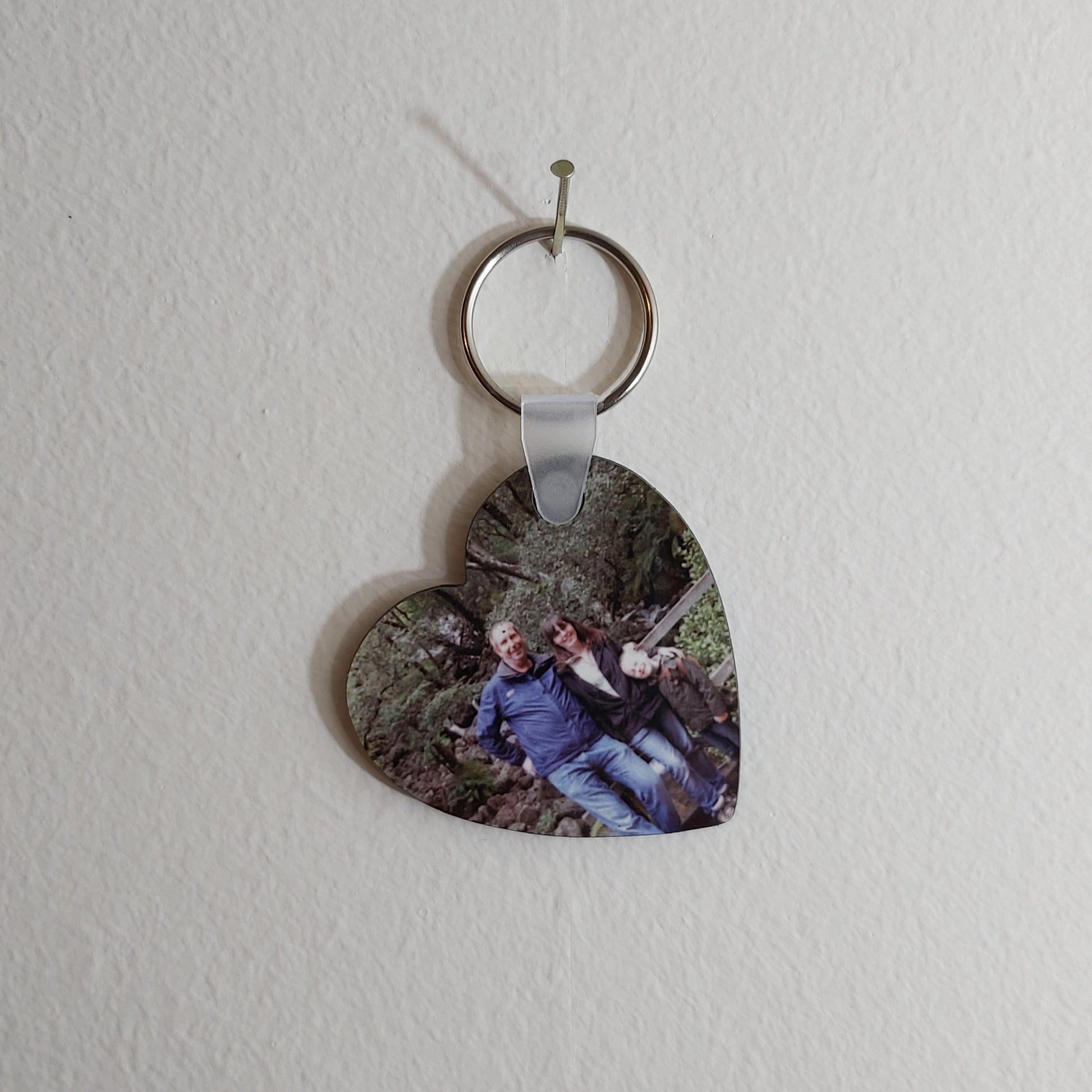 Photo keyring - Heart double sided - Sew Tilley