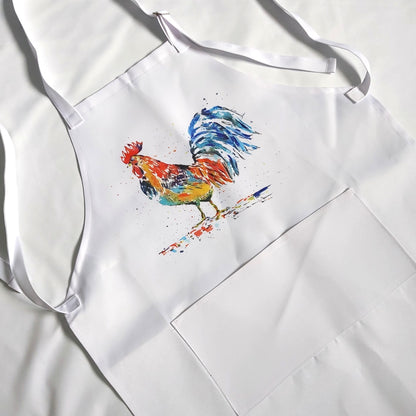 Cockerel Apron - Moose and Goose Gifts - Printed personalised apron, Farm animal, Farm house cooking apron