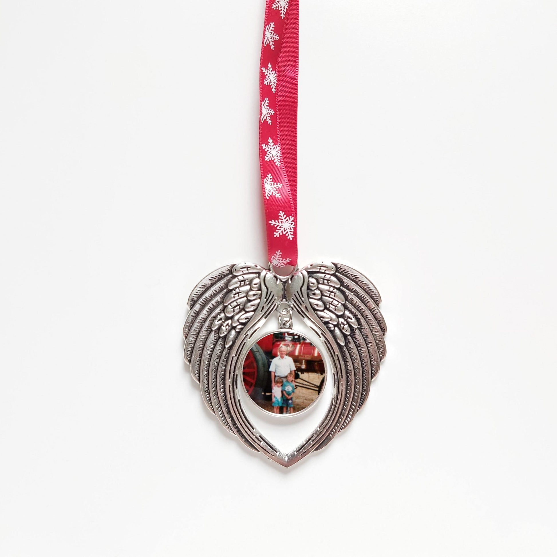 Angel wings - Personalised Christmas Decorations - Moose and Goose Gifts - photo gift - handmade keepsake