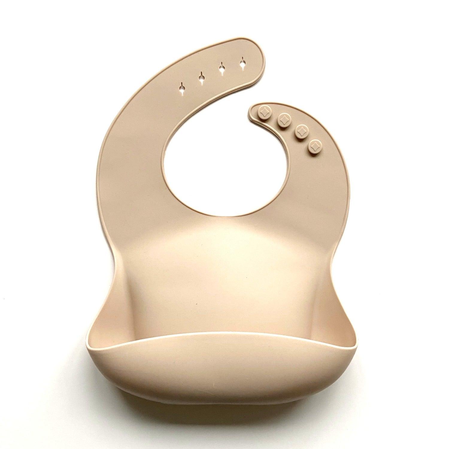 Silicone bib - Oatmeal - Moose and Goose Gifts