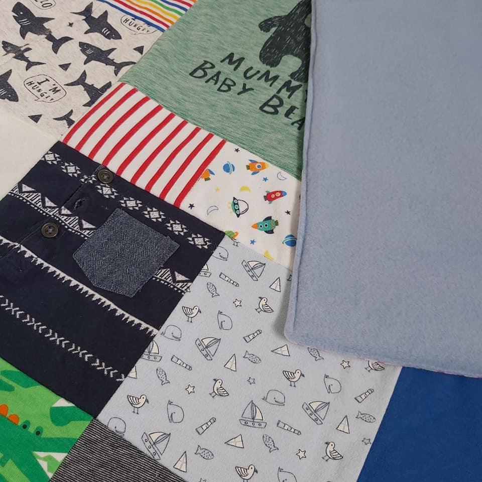 Personalised memory keepsake blanket with fleece backing Goose Gifts