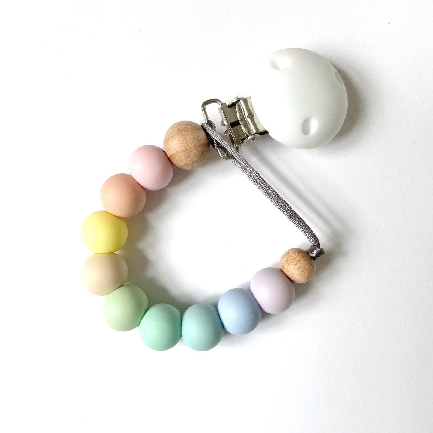 Pastel rainbow dummy clip - Moose and Goose Gifts