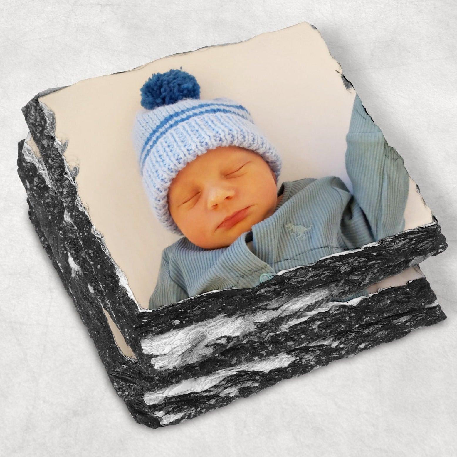 Square photo slate coaster - Moose and Goose Gifts