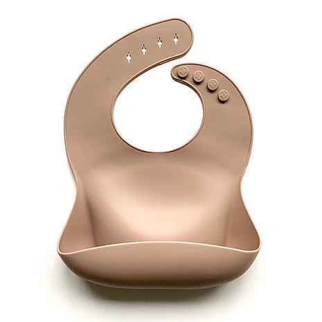 Silicone bib - Clay - Moose and Goose Gifts