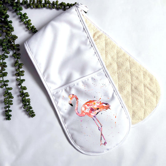 Flamingo double oven glove - Sew Tilley