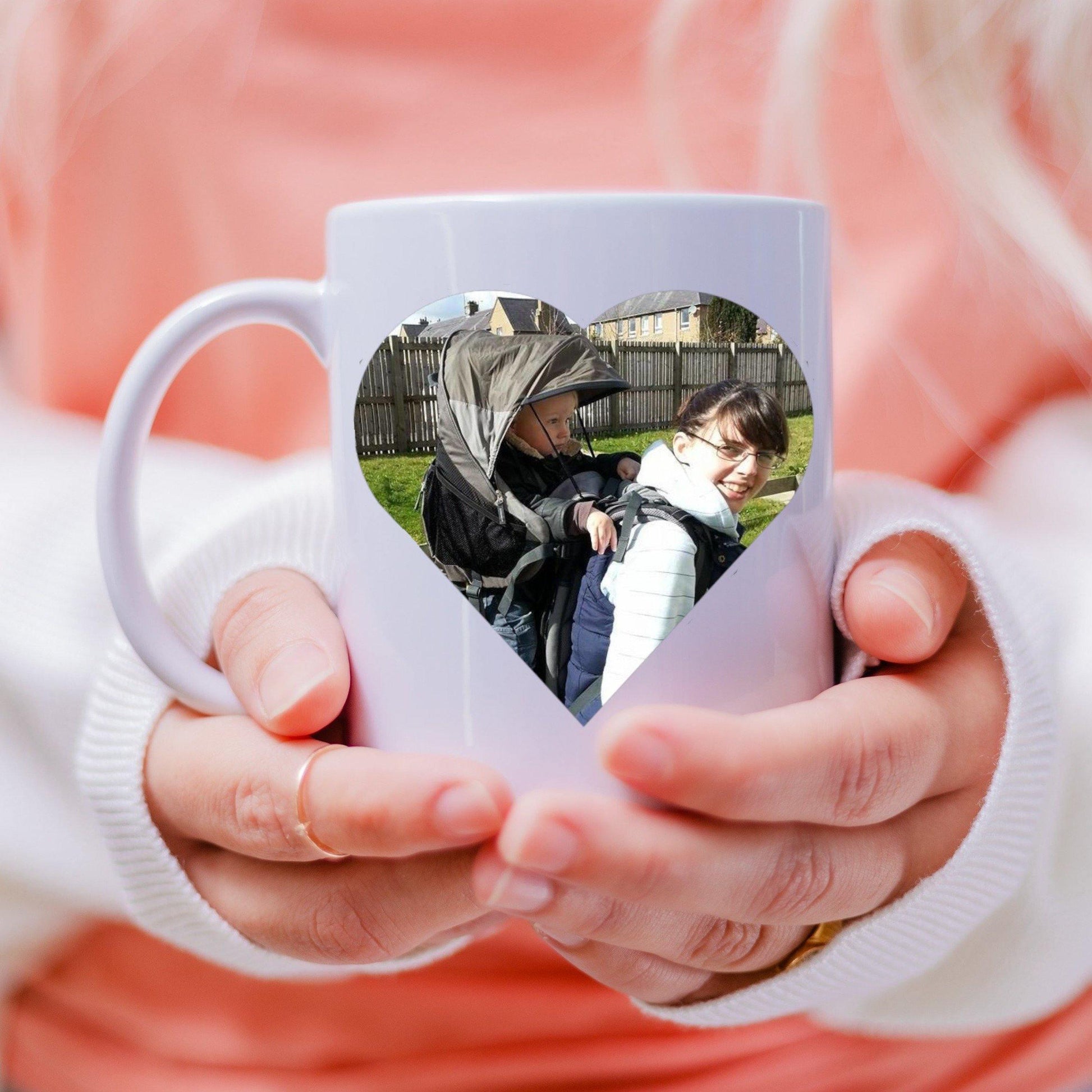 Personalised Heart photo mug - Sew Tilley