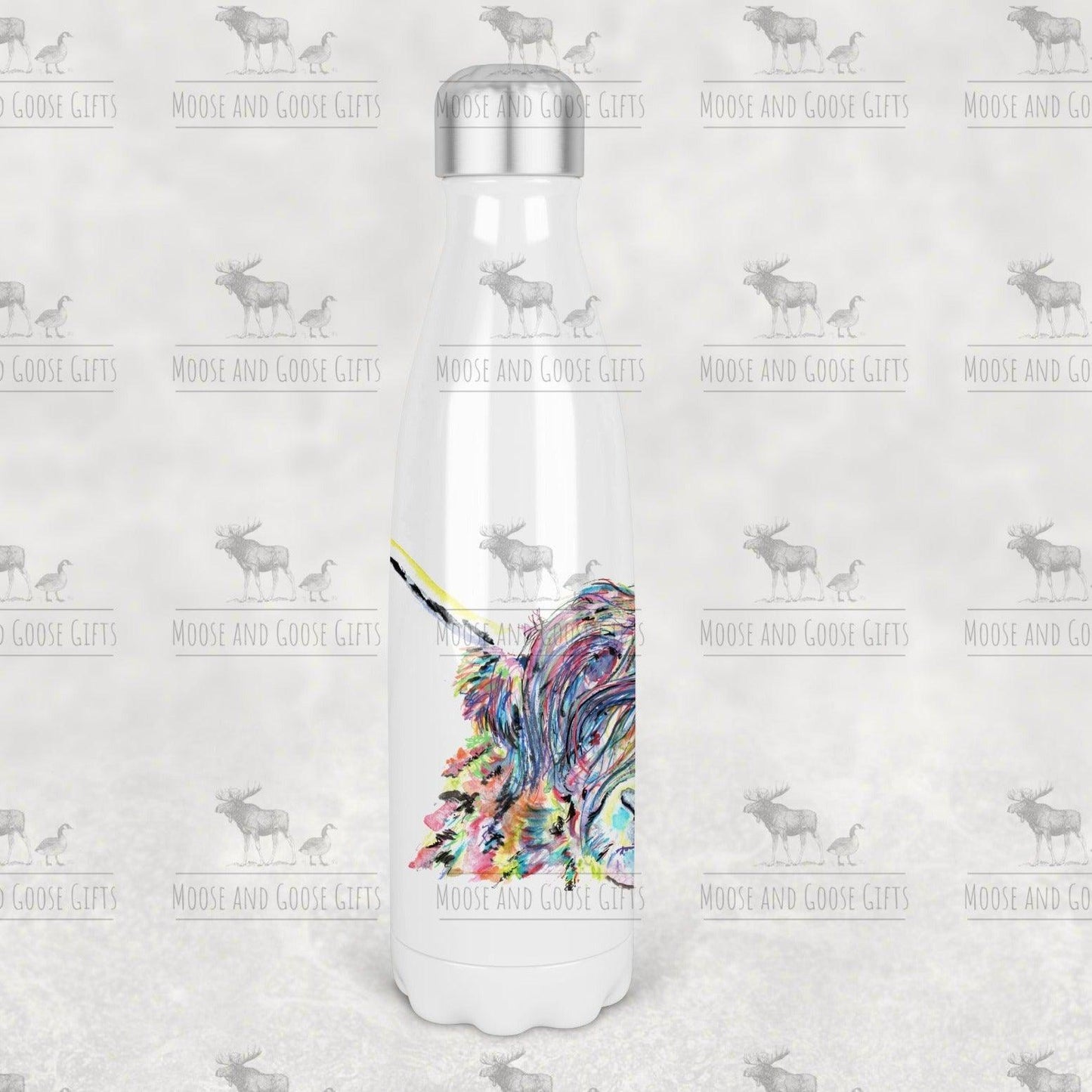 Non-Insulated highland cow water bottle - Moose and Goose Gifts