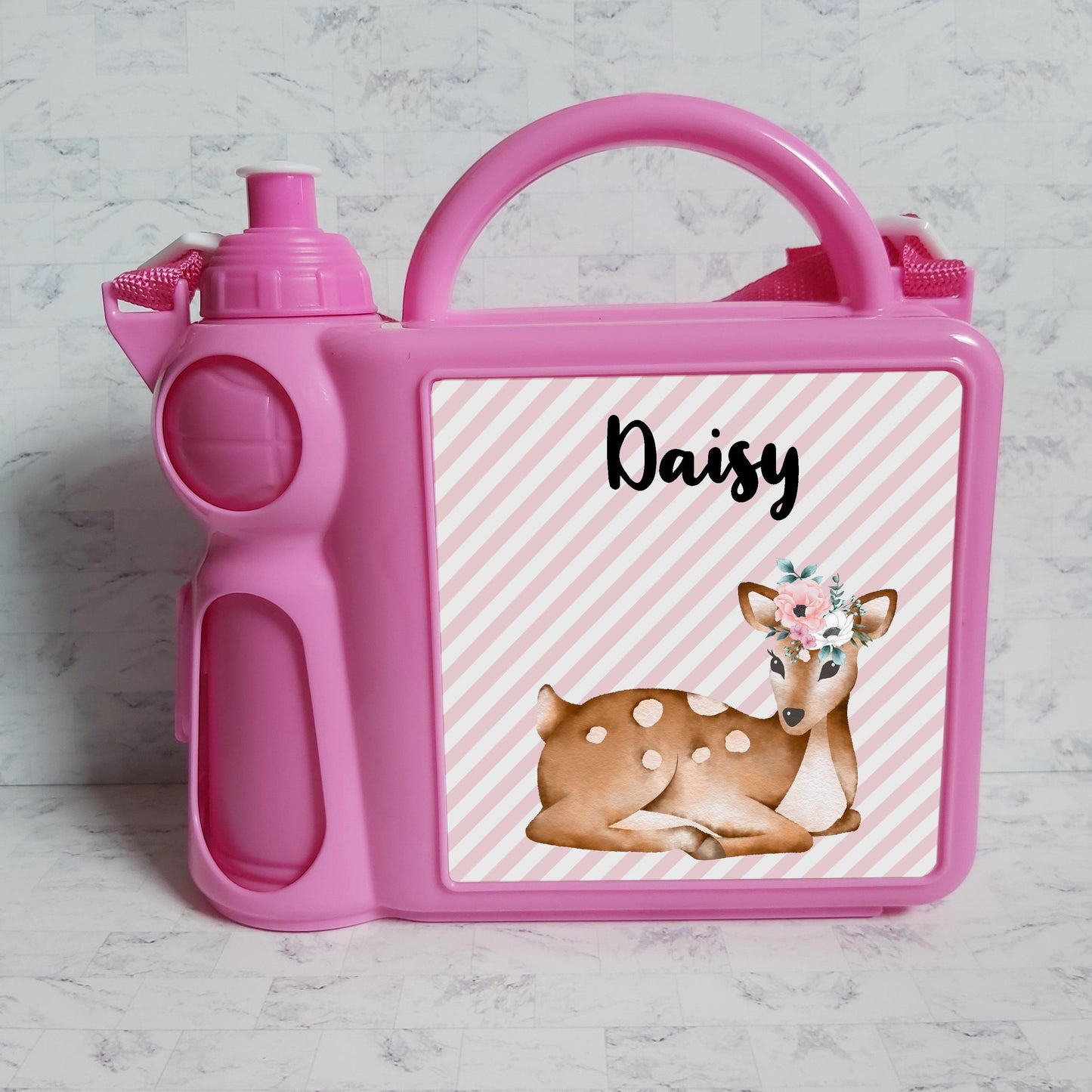 Deer lunch box with water bottle - Sew Tilley