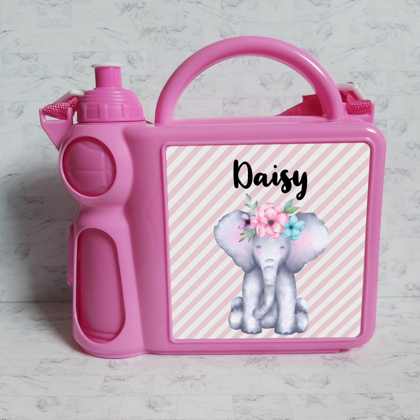 Elephant lunch box with water bottle - Sew Tilley