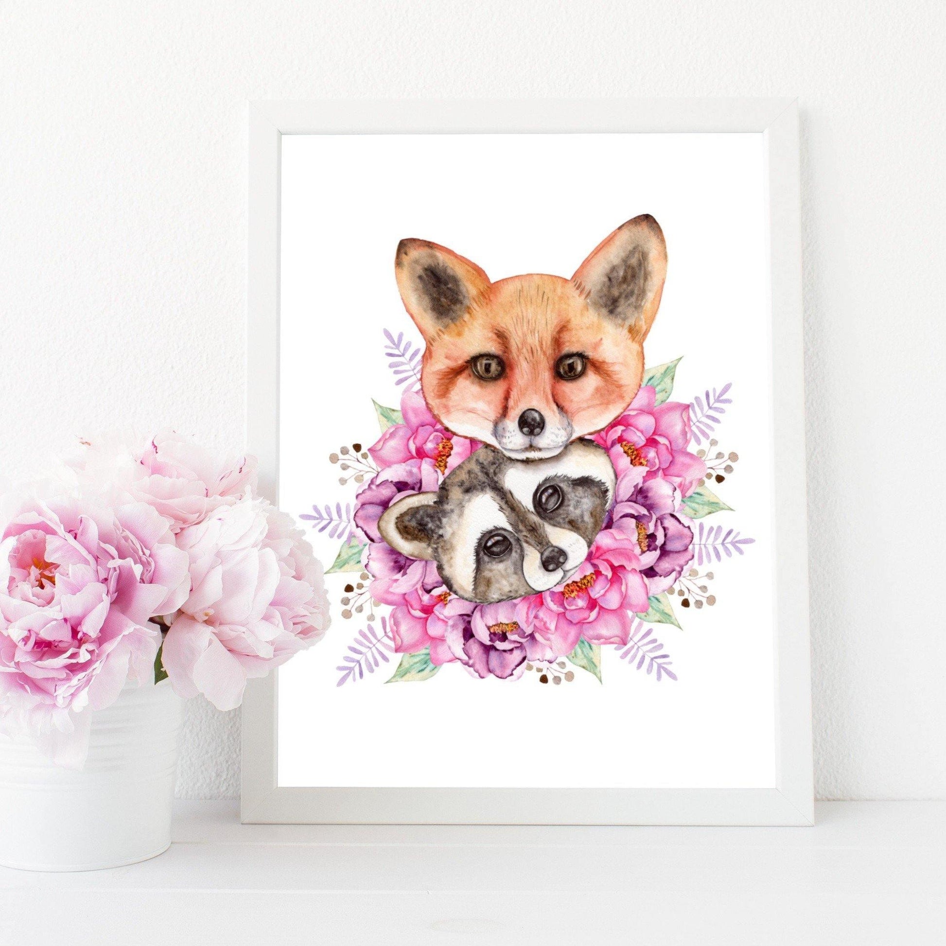 Raccoon and fox print - Sew Tilley