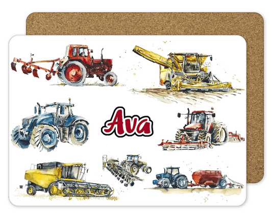 Tractor Placemat - Red - Sew Tilley